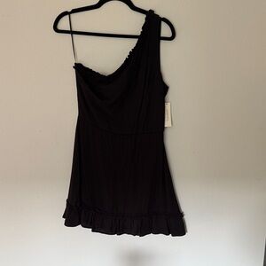 Blue Rain Chic Black One-Shoulder Dress